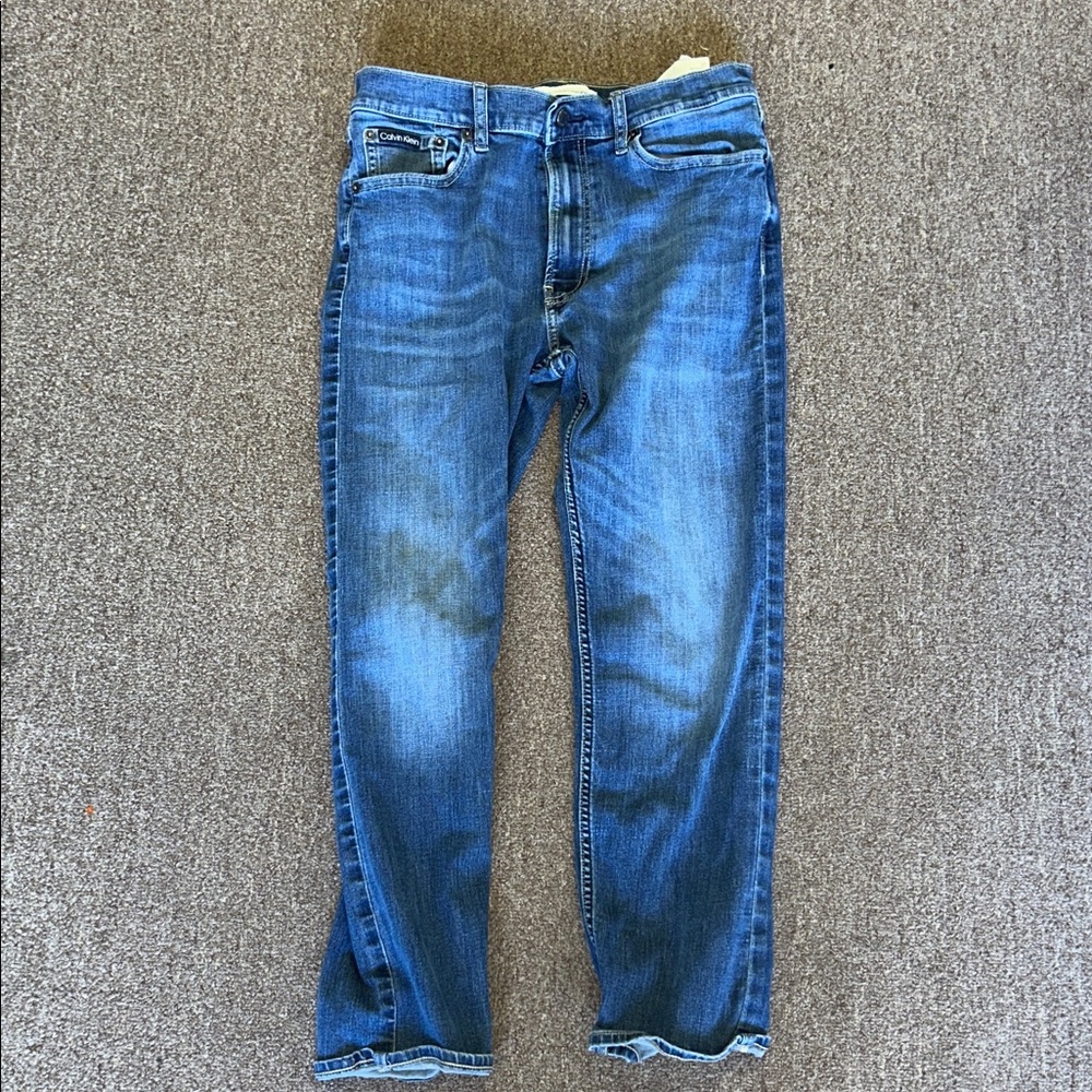 Calvin Klein Men's Deep Blue Straight Jeans